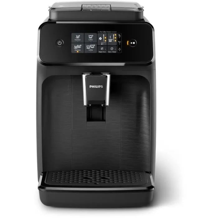 Machine à café Expresso broyeur - PHILIPS - EP1200/00 - Série 1200 - 2 cafés - Broyeur céramique - Noir brossé