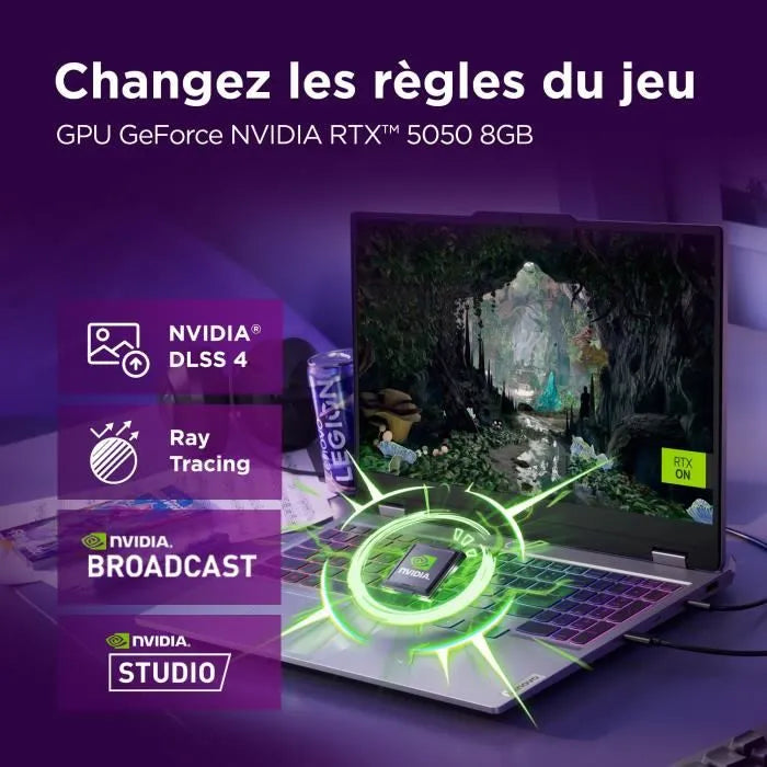 PC portable Gamer LENOVO LOQ 15IRX10 | Sans Windows - 15'' FHD 144hz - Core i5-13450HX - RTX 5050 100W - RAM 16 Go - SSD 512 Go